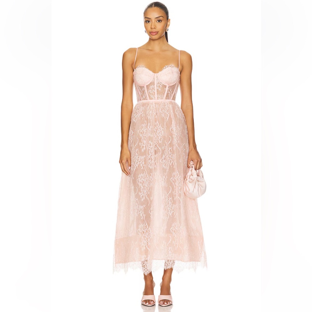 retrofete Kendy Lace Dress in Peche